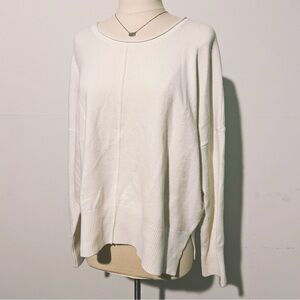 French Connection White Dolman Sweater